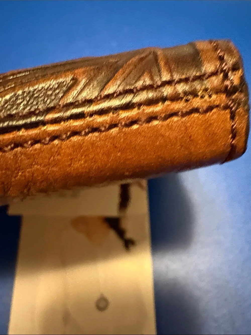 Brighton Toscana Brown Tooled Leather zip wallet Like New